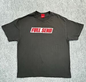 Full Send Nelk Boys Logo Graphic T-Shirt Black Men's XL Streetwear Tee